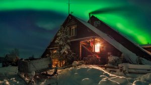 Северное сияние Кольский полуостров Россия